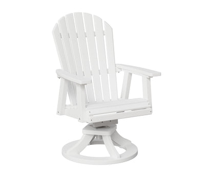 Berlin Gardens Comfo Back Swivel Rocker Dining Chair in White