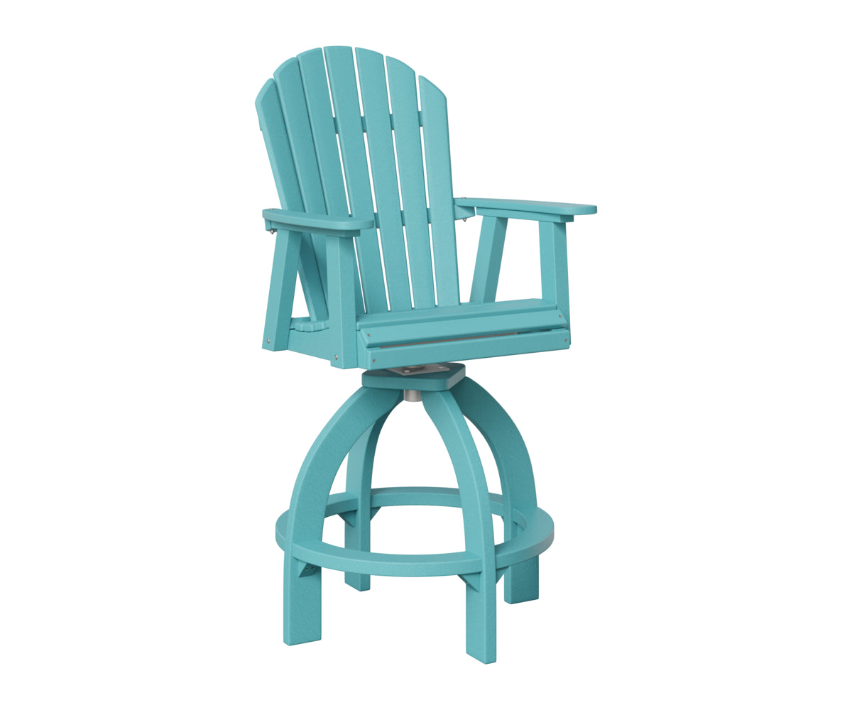 Berlin Gardens Comfo Back Swivel 30" XT Chair in Aruba Blue