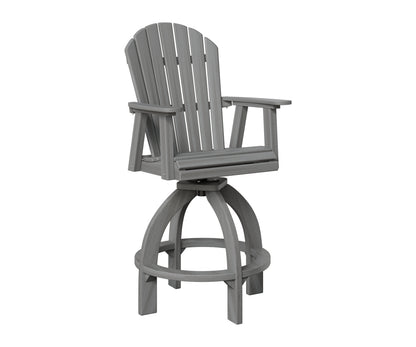 Berlin Gardens Comfo Back Swivel 30" XT Chair in Driftwood Gray