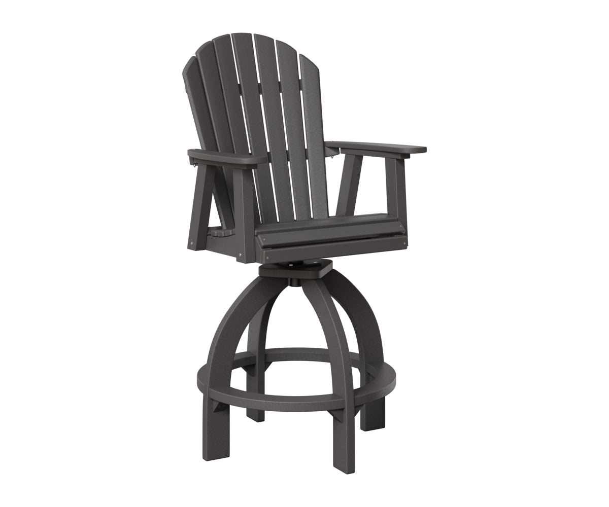 Berlin Gardens Comfo Back Swivel 30" XT Chair in Smoke Gray