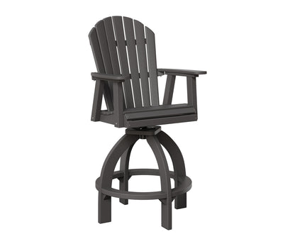 Berlin Gardens Comfo Back Swivel 30" XT Chair in Smoke Gray
