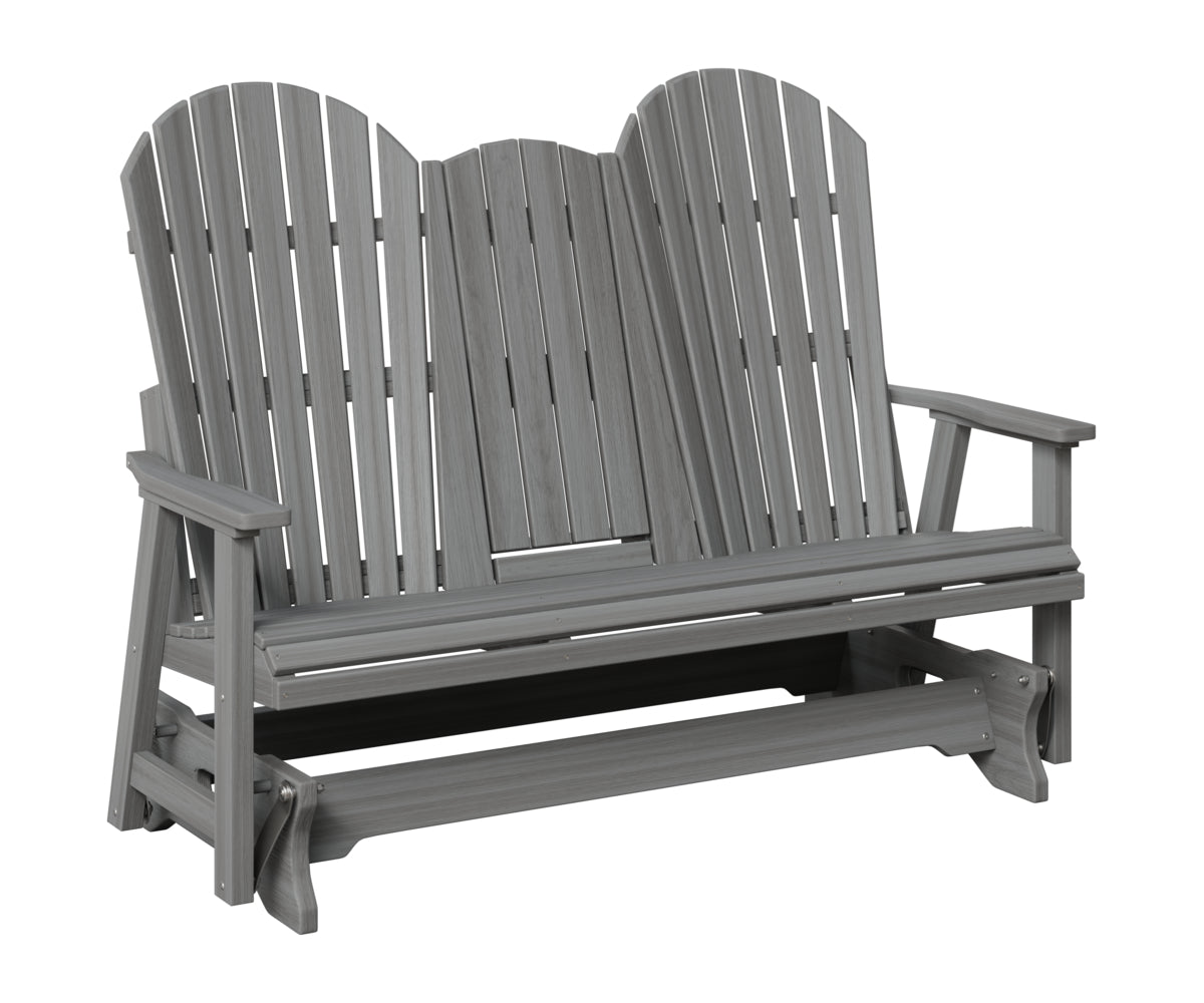 Berlin Gardens Comfo Back Three Seat Glider w/Console in Driftwood Gray