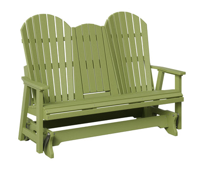 Berlin Gardens Comfo Back Three Seat Glider w/Console in Kiwi Green