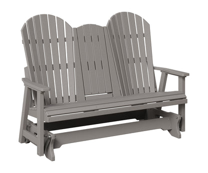 Berlin Gardens Comfo Back Three Seat Glider w/Console in Light Gray