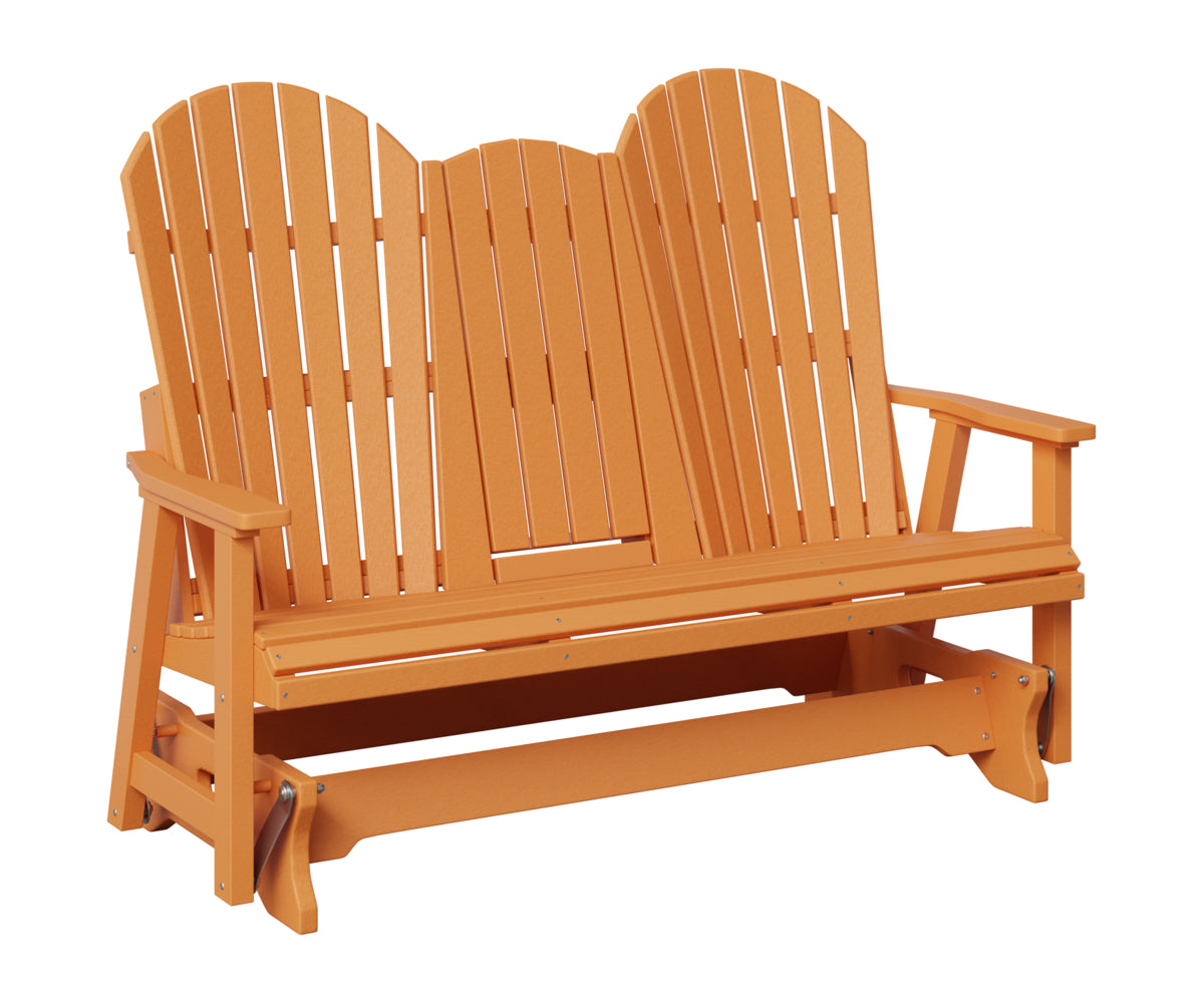 Berlin Gardens Comfo Back Three Seat Glider w/Console in Mango Orange