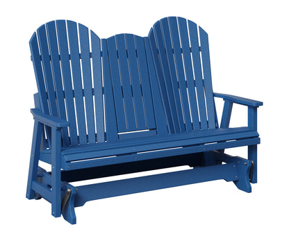 Berlin Gardens Comfo Back Three Seat Glider w/Console in Pacific Blue