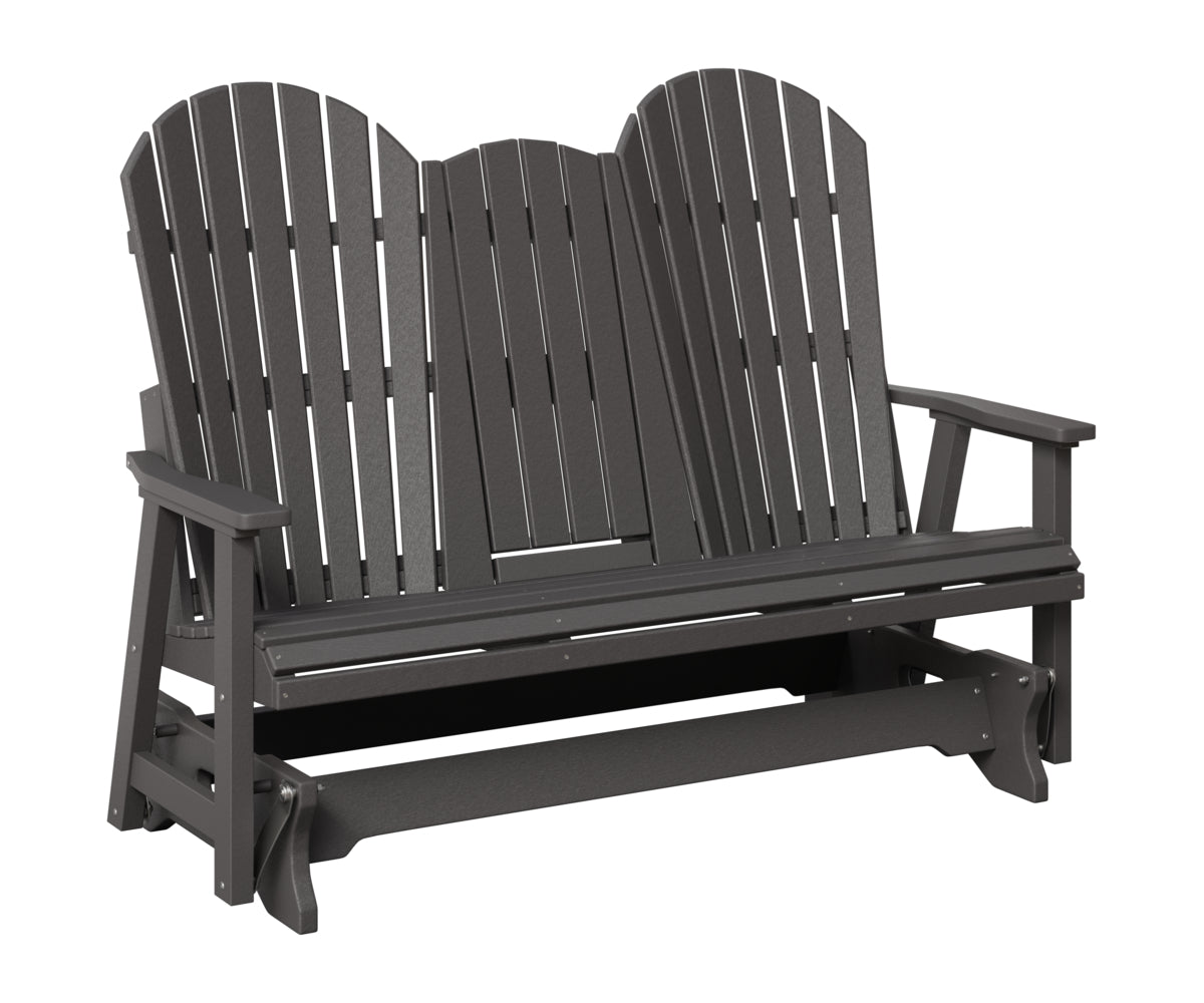 Berlin Gardens Comfo Back Three Seat Glider w/Console in Smoke Gray