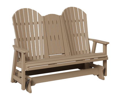 Berlin Gardens Comfo Back Three Seat Glider w/Console in Weatherwood