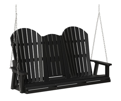 Berlin Gardens Comfo Back Three Seat Swing w/Console in Black
