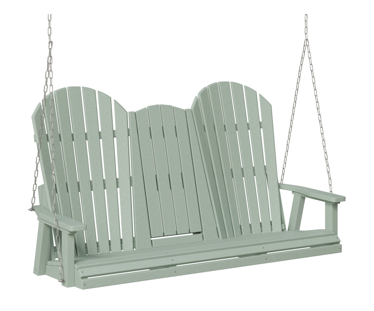 Berlin Gardens Comfo Back Three Seat Swing w/Console in Sea Foam