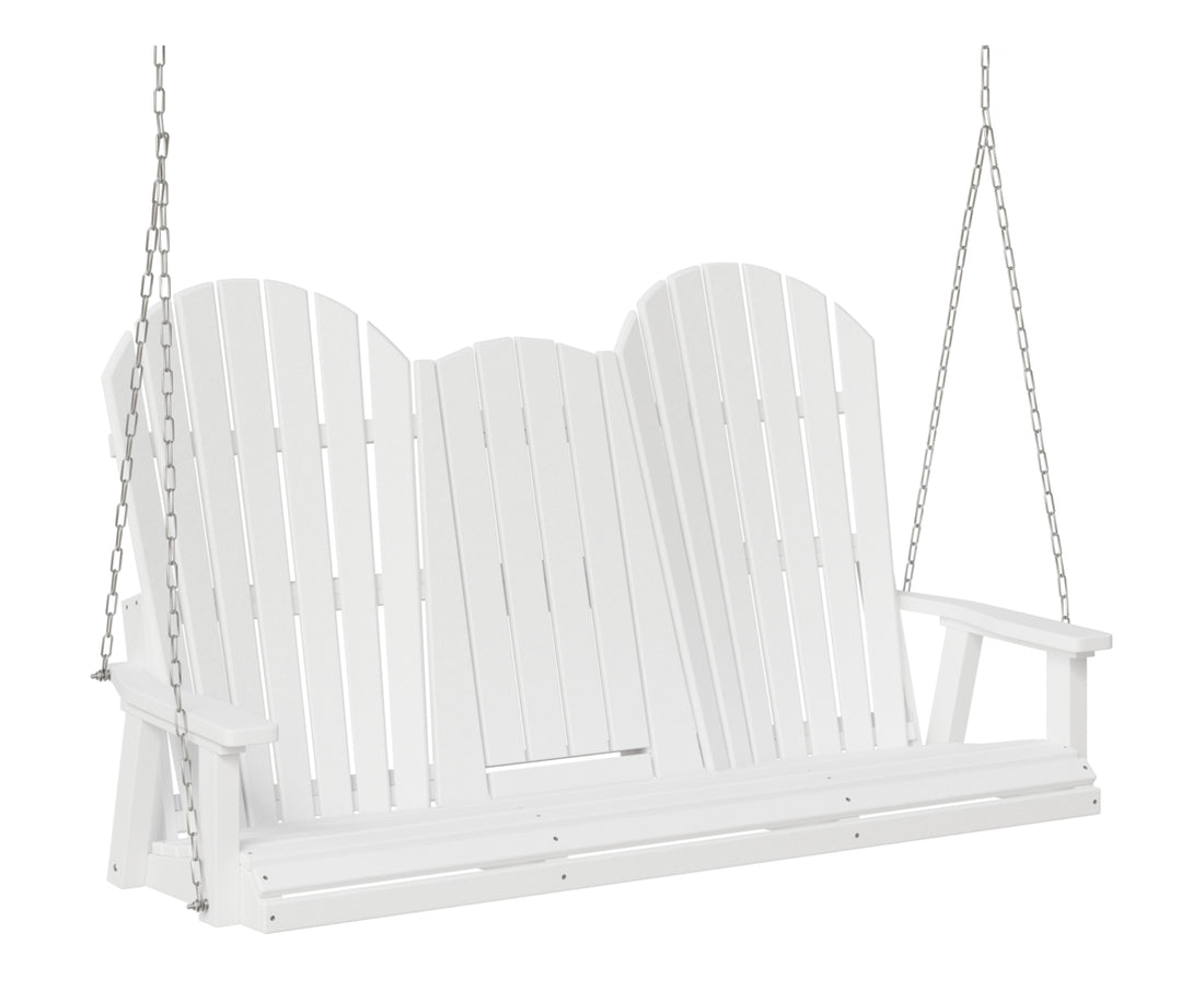 Berlin Gardens Comfo Back Three Seat Swing w/Console in White