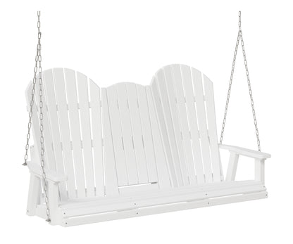 Berlin Gardens Comfo Back Three Seat Swing w/Console in White
