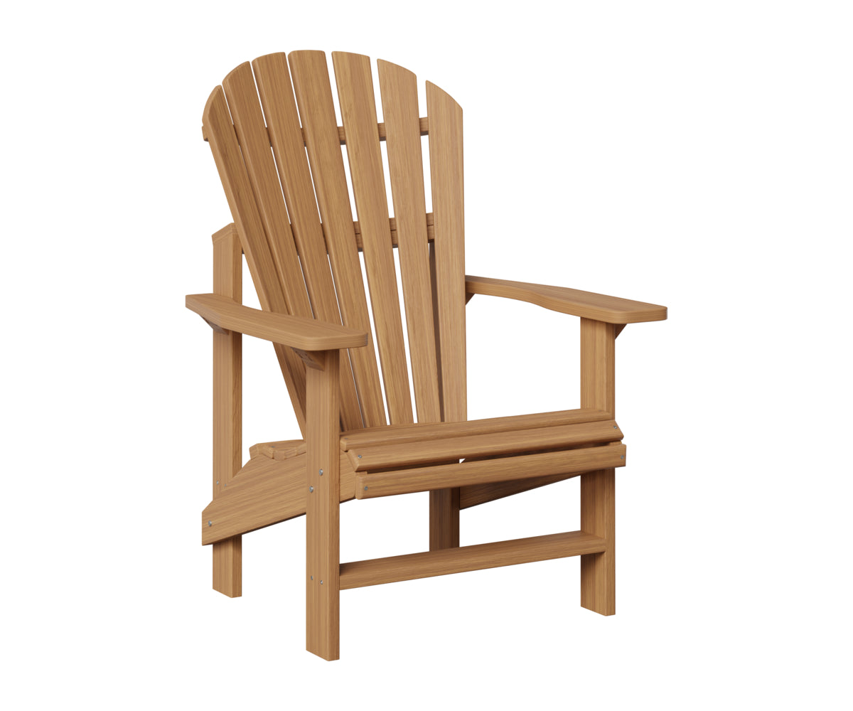 Berlin Gardens Comfo Upright Adirondack Chair in Natural Teak