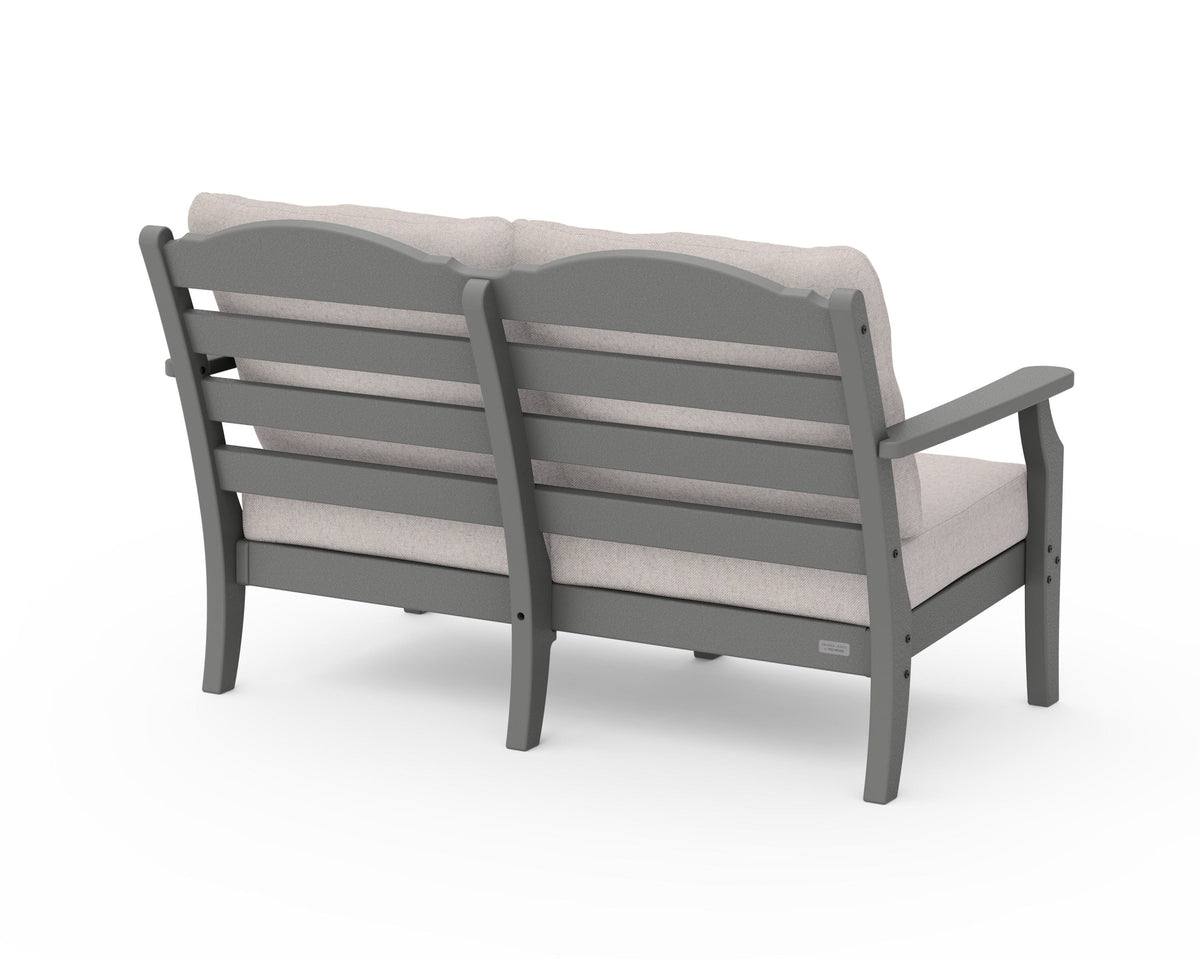 POLYWOOD Savannah Deep Seating Loveseat in Slate Grey