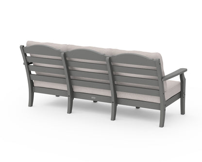POLYWOOD Savannah Deep Seating Sofa in Slate Grey