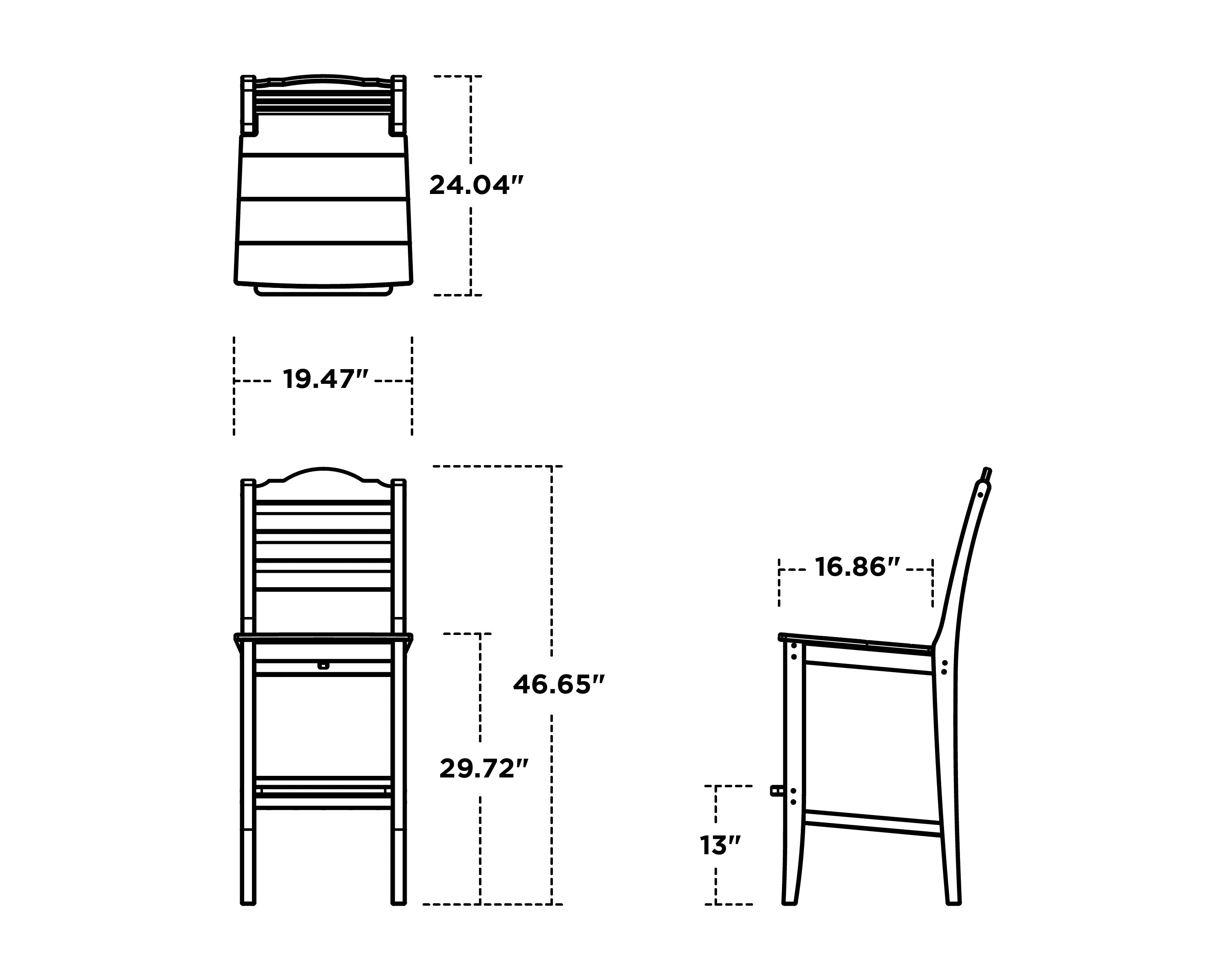 POLYWOOD Savannah Bar Side Chair