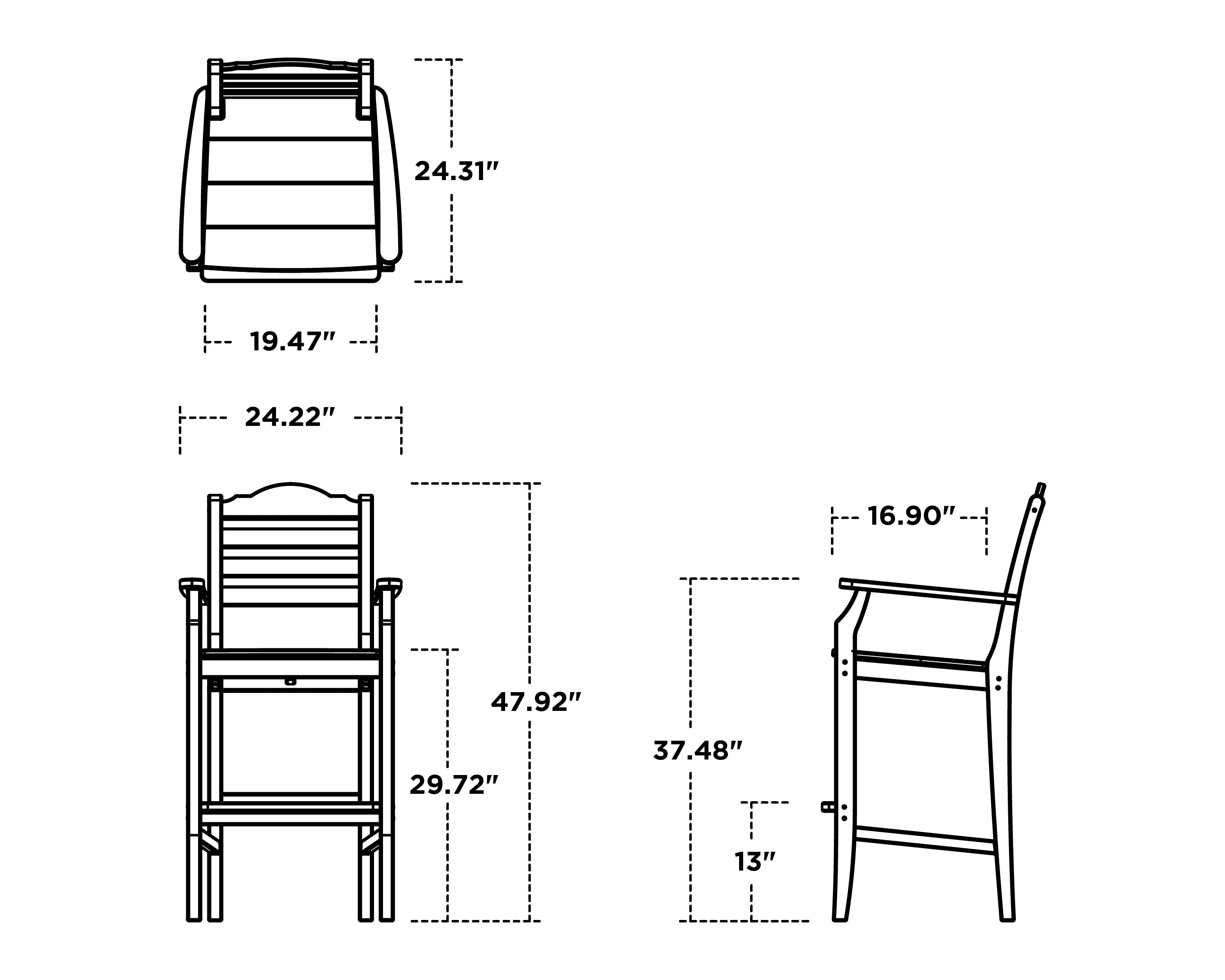 POLYWOOD Savannah Bar Arm Chair