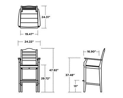 POLYWOOD Savannah Bar Arm Chair