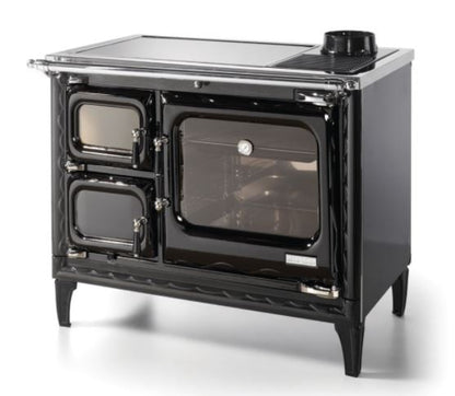 Hearthstone Deva 100 Black Enamel Wood Burring Cook Stove