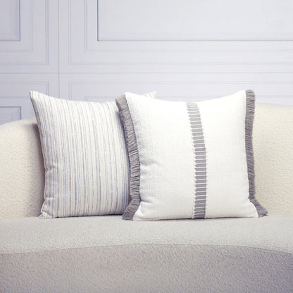 Elaine Smith Luxe Stripe Pebble outdoor pillow, beige - view 9