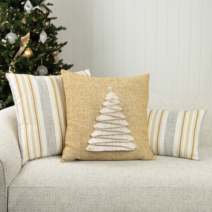 Elaine Smith Fraser Fir Golden Outdoor Pillow
