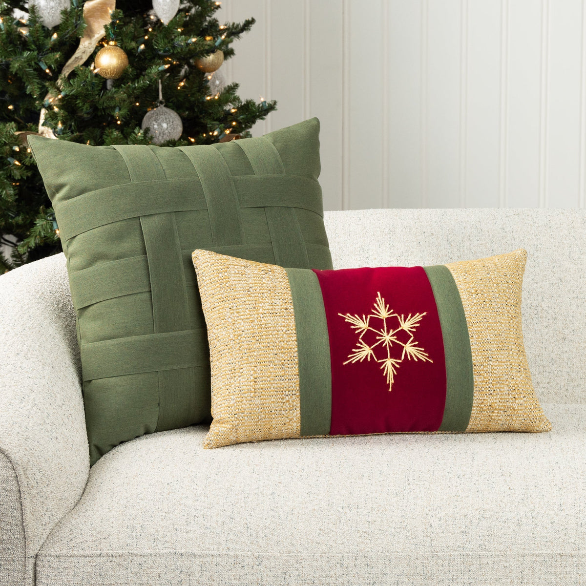 Elaine Smith Tradition Gold 12x20 lumbar outdoor pillow, gold - view 3