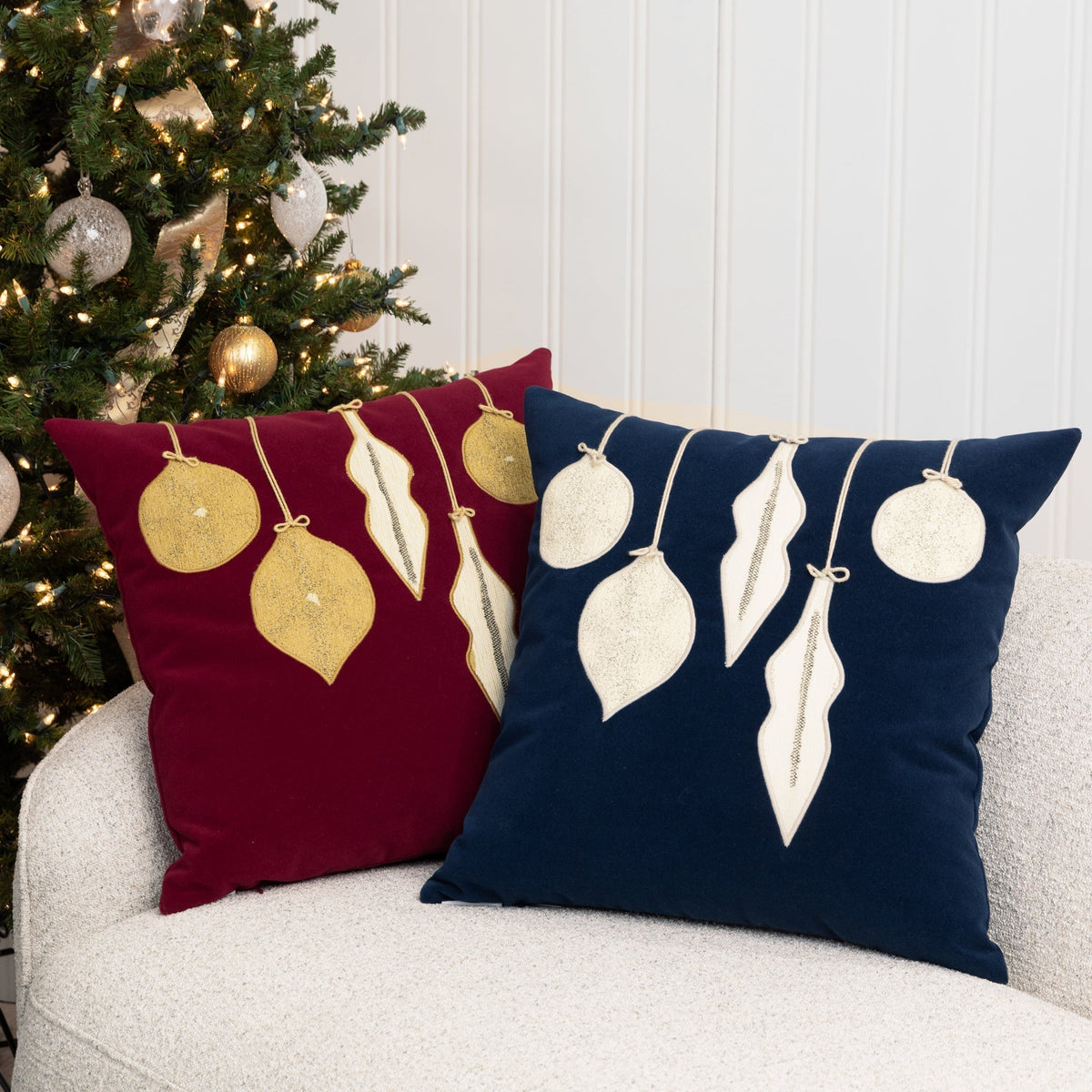 Elaine Smith Ornaments Ruby Outdoor Pillow