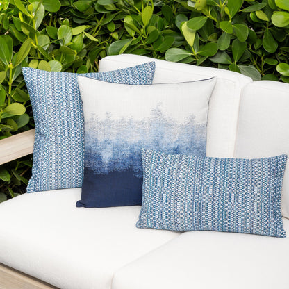 Elaine Smith Kaleidoscope Indigo outdoor pillow, navy - view 3