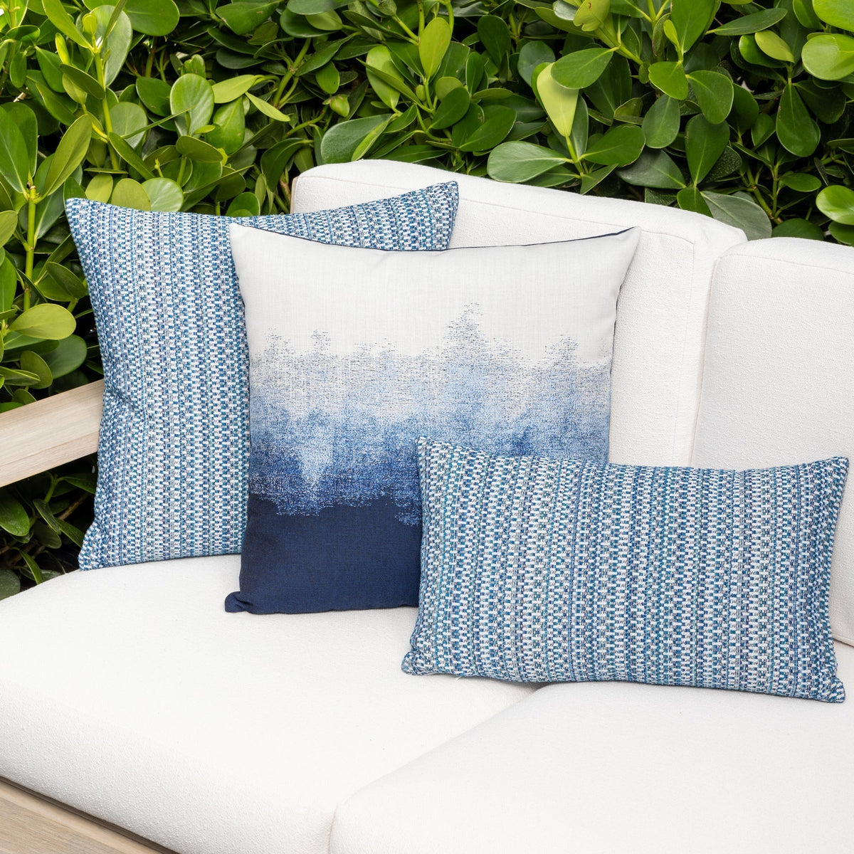 Elaine Smith Artful Midnight outdoor pillow, navy - view 7