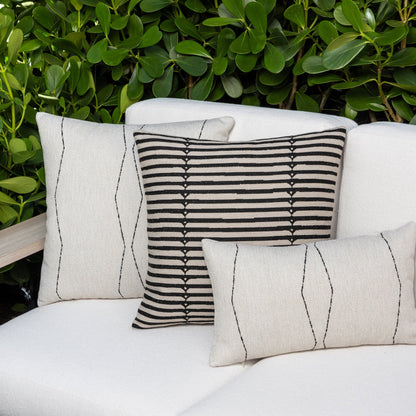 Elaine Smith Sincerity Ebony outdoor pillow, black - view 11