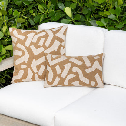 Elaine Smith Fascination Caramel outdoor pillow, brown - view 7