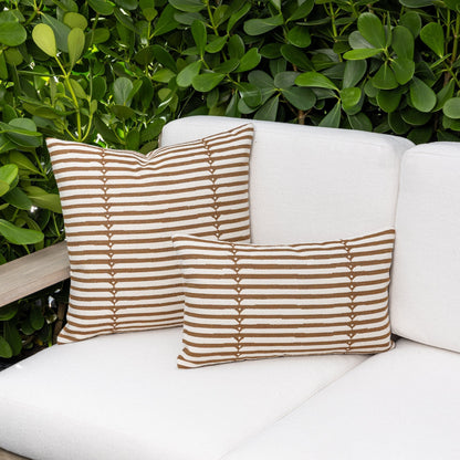 Elaine Smith Sincerity Caramel outdoor pillow, brown - view 5