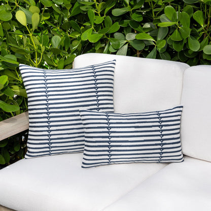 Elaine Smith Sincerity Denim outdoor pillow, blue - view 4