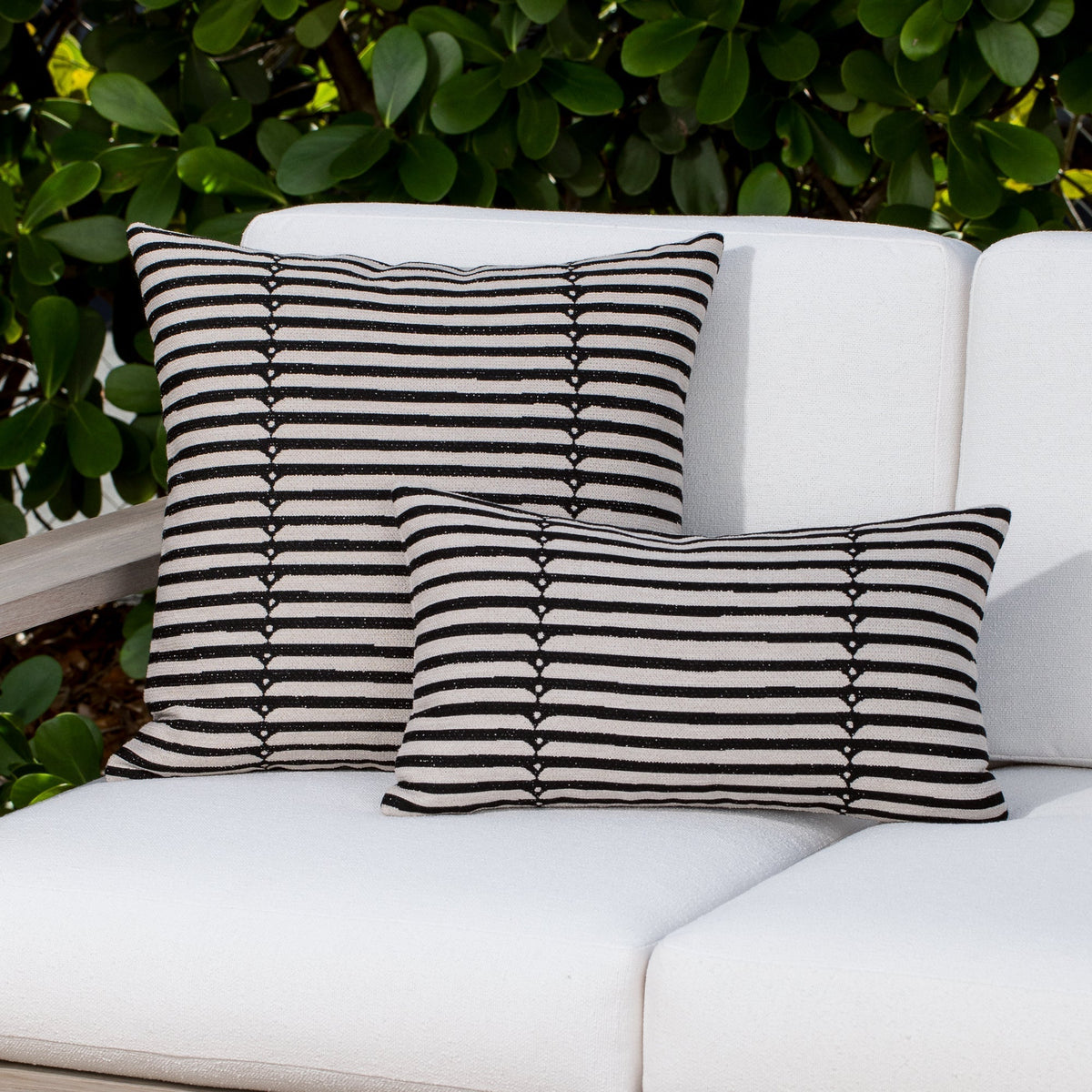 Elaine Smith Sincerity Ebony outdoor pillow, black - view 5