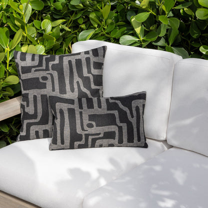 Elaine Smith Noble Charcoal Outdoor Pillow
