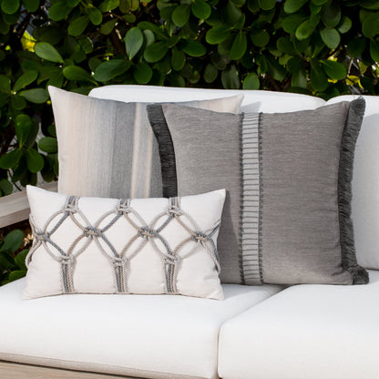 Elaine Smith Grigio Rope Outdoor Pillow