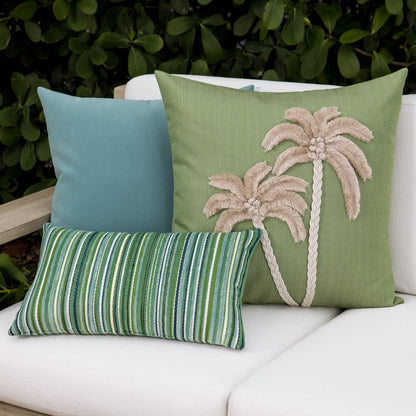 Elaine Smith Escape Meadow 22x22 outdoor pillow, green - view 3
