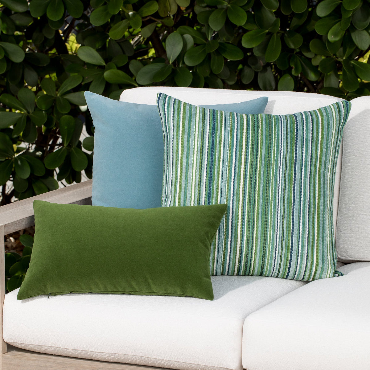 Elaine Smith Lush Velvet Ivy outdoor pillow, green - view 4