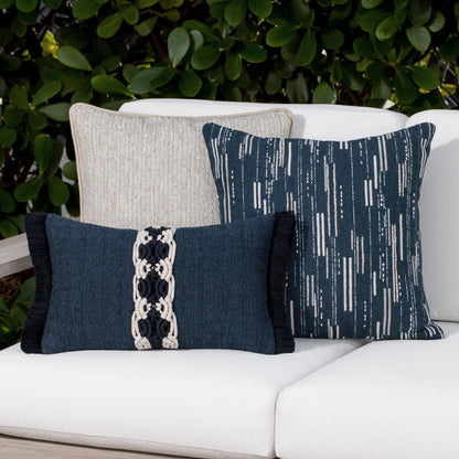 Elaine Smith Distinction Indigo Outdoor Pillow