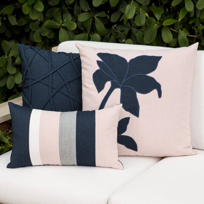 Elaine Smith Botanica Blush 22x22 outdoor pillow, red and pink - view 2