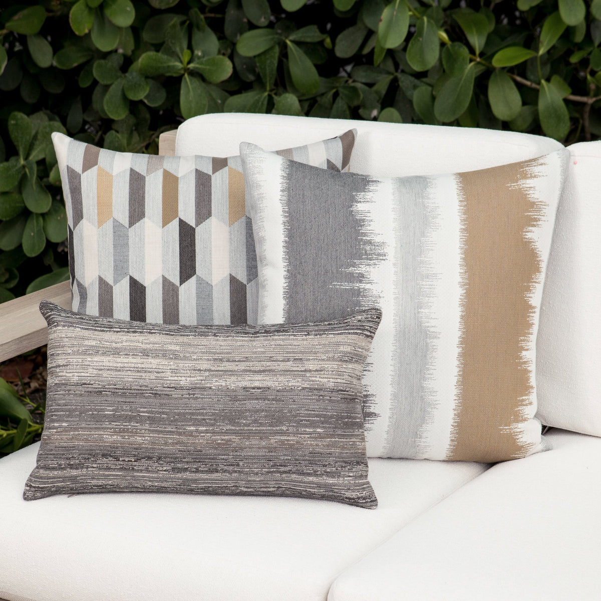 Elaine Smith Murmur Camel Outdoor Pillow