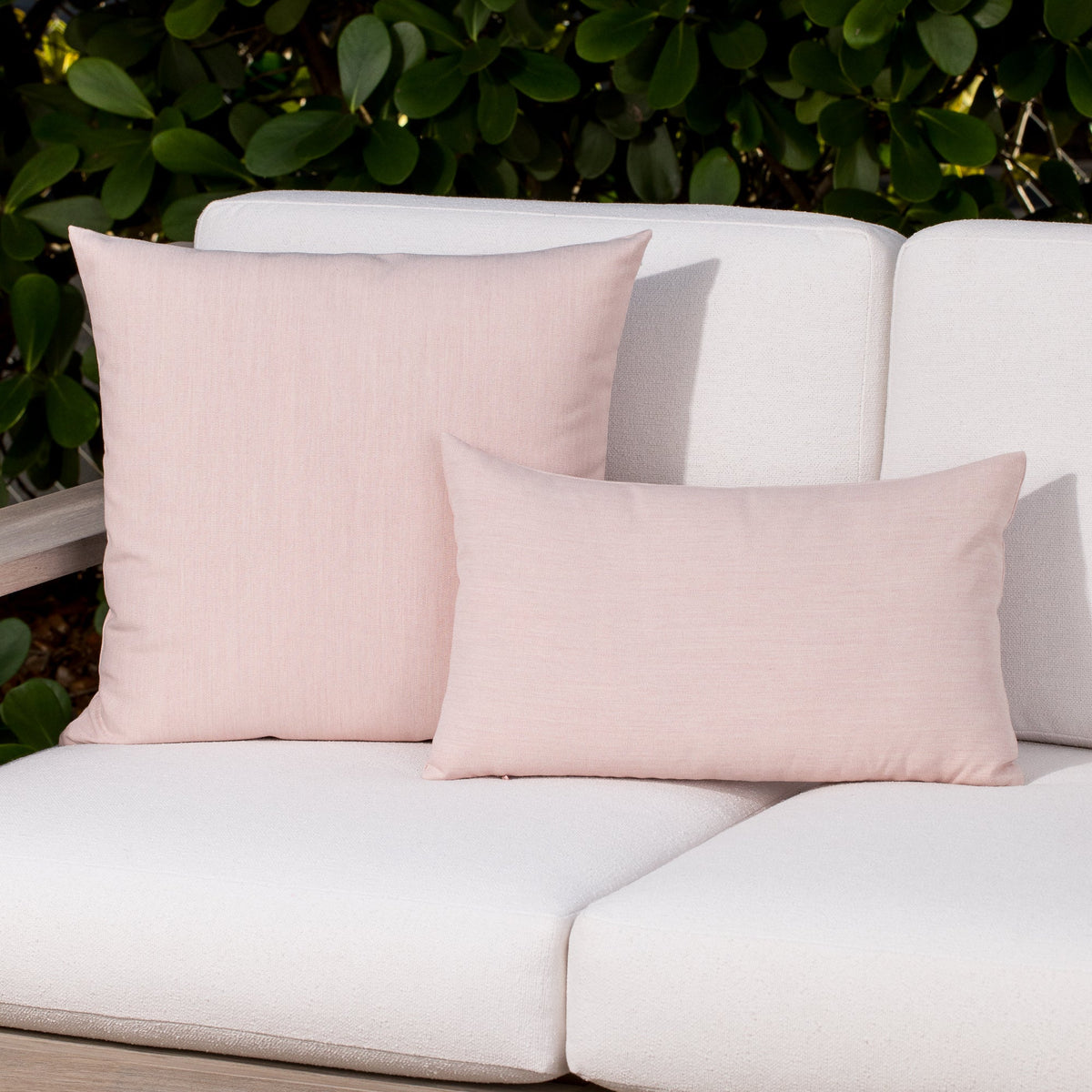 Elaine Smith Solid Blush Outdoor Pillow