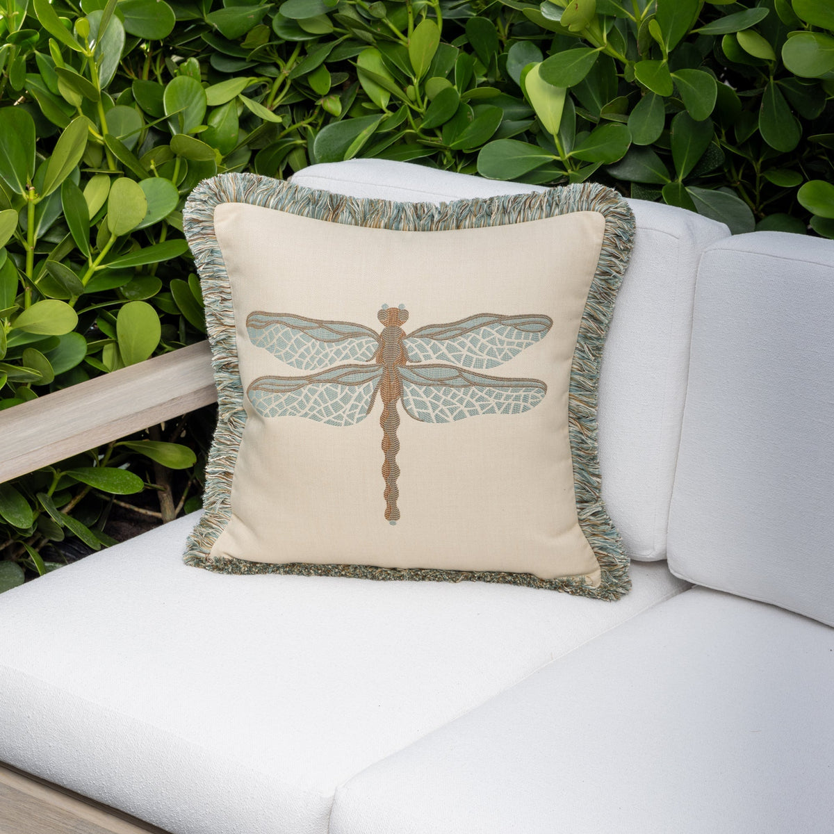 Elaine Smith Dragonfly Spa Outdoor Pillow