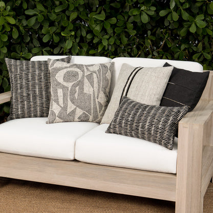 Elaine Smith Ebony 5-pillow outdoor pillow set, beige and ivory - view 8