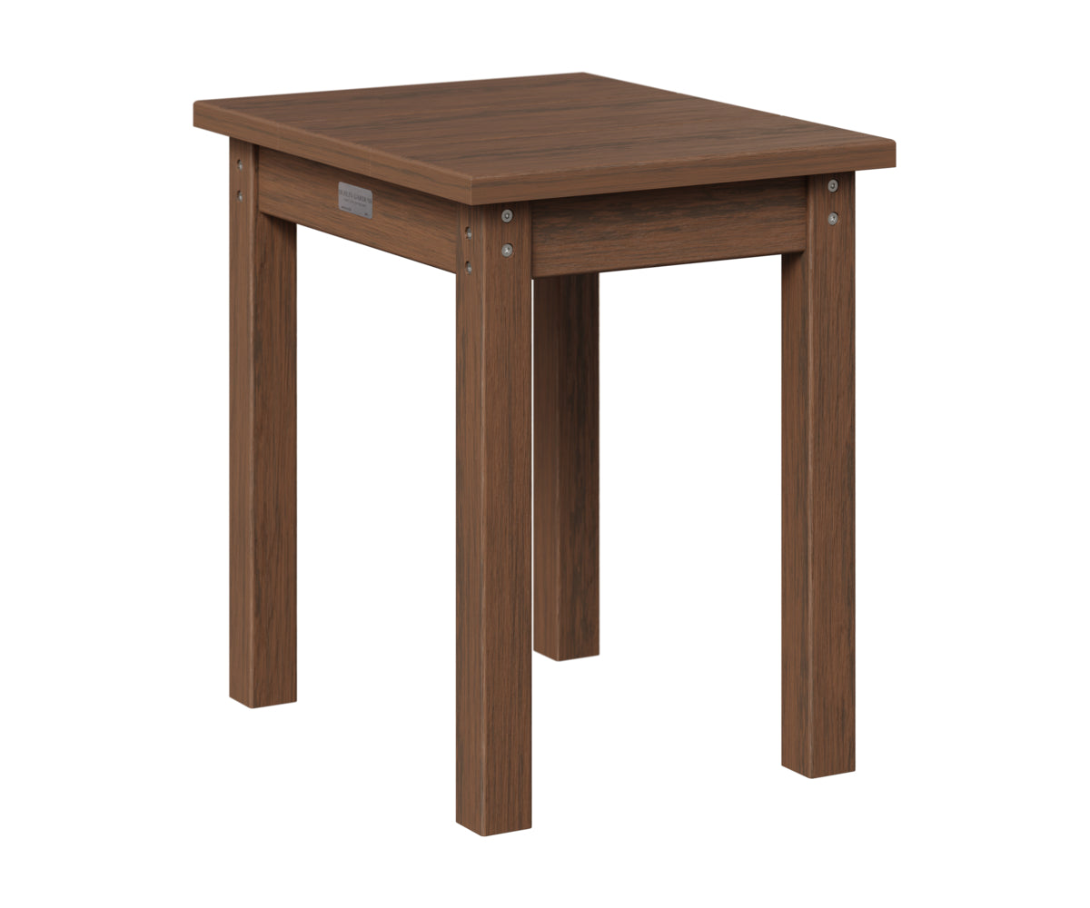 Berlin Gardens HDPE End Table in Brazilian Walnut