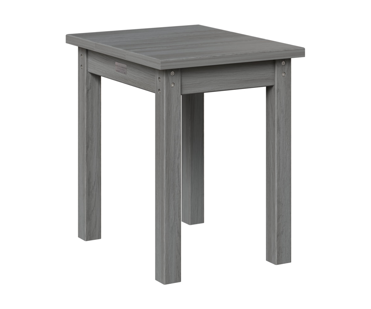 Berlin Gardens HDPE End Table in Driftwood Gray