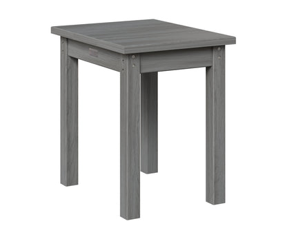 Berlin Gardens HDPE End Table in Driftwood Gray