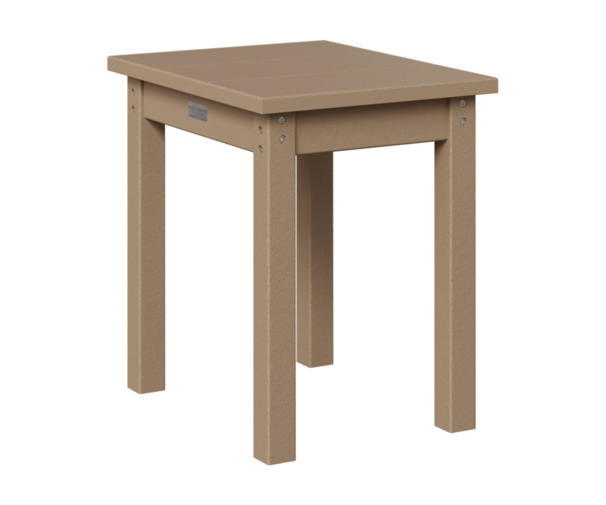 Berlin Gardens HDPE End Table in Weatherwood