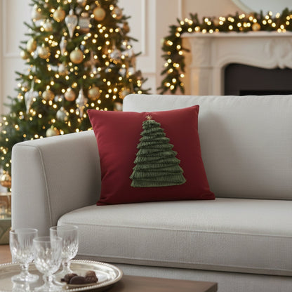 Elaine Smith Fraser Fir Ruby outdoor pillow, red - view 7
