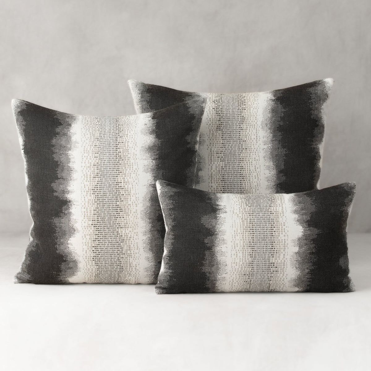 Elaine Smith Resilience Charcoal outdoor pillow, gray and charcoal - view 6